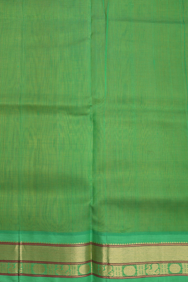 Traditional Silk Cotton Saree In Yellow With Floral Buttas