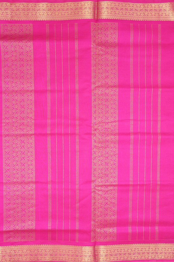 Traditional Silk Cotton Saree In Yellow With Neli Design