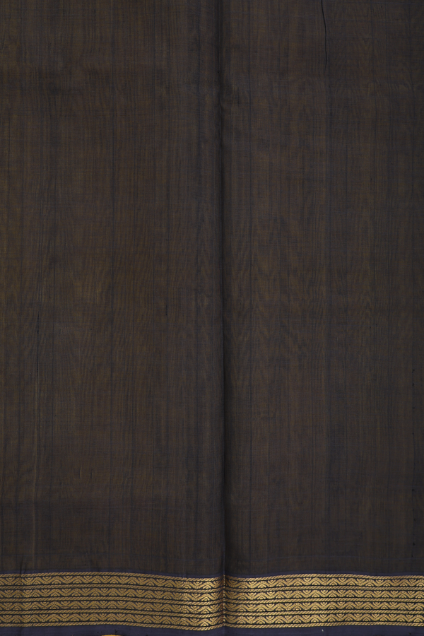 Traditional Silk Cotton Saree In Yellow With Zari Border