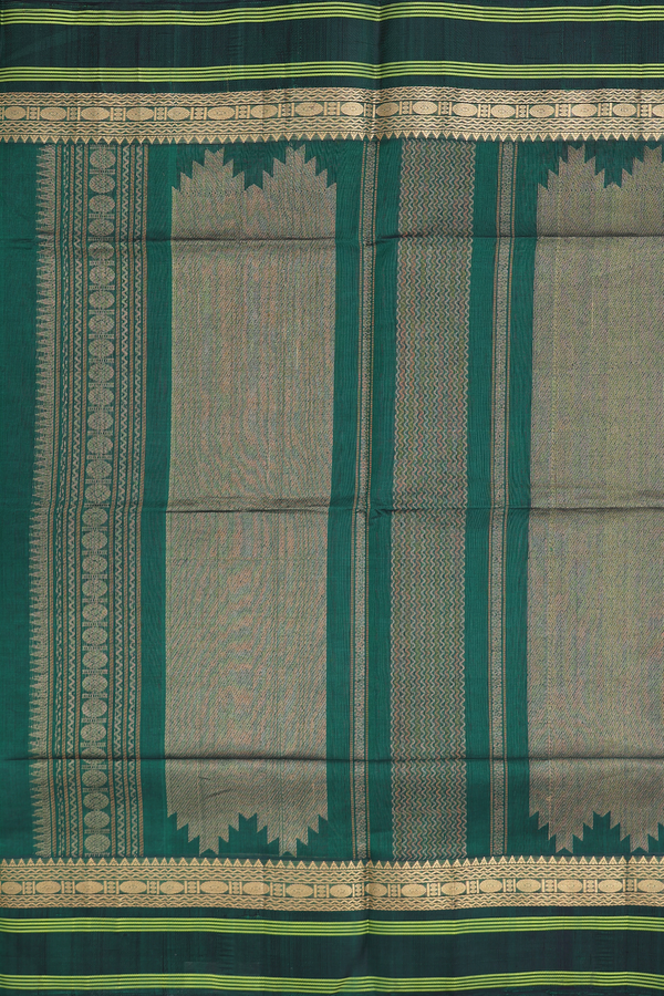 Traditional Silk Cotton Saree Magenta With Threadwork Buttas