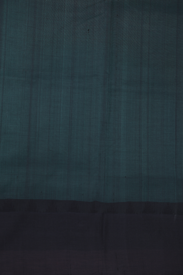 Traditional Silk Cotton Saree Mint Blue With Contrast Border