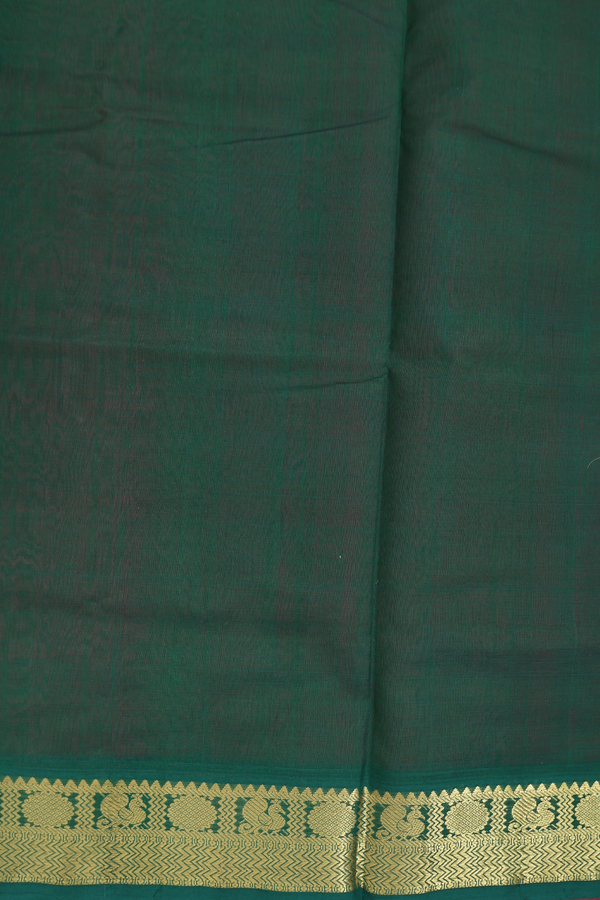 Traditional Silk Cotton Saree Rani Pink With Paisley Buttas