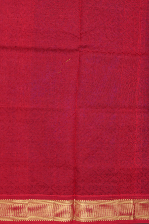 Traditional Silk Cotton Saree Royal Blue With Scallop Design