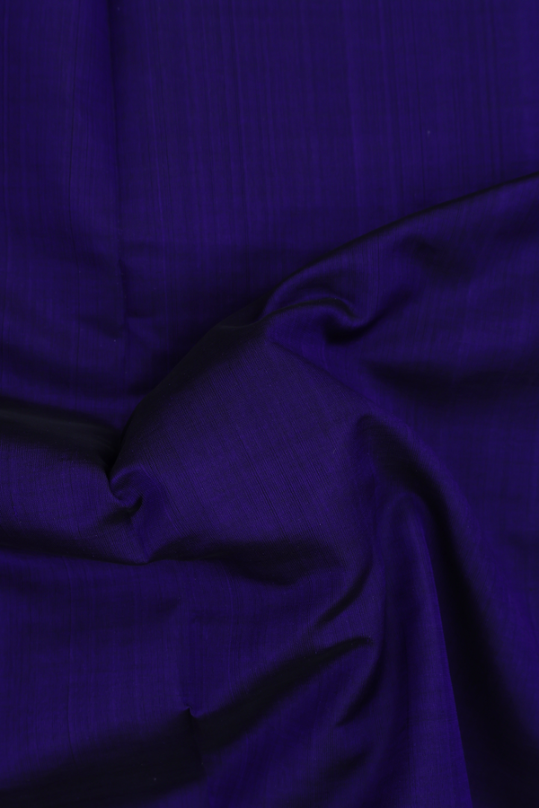 Traditional Silk Cotton Saree Royal Blue With Stripes Border
