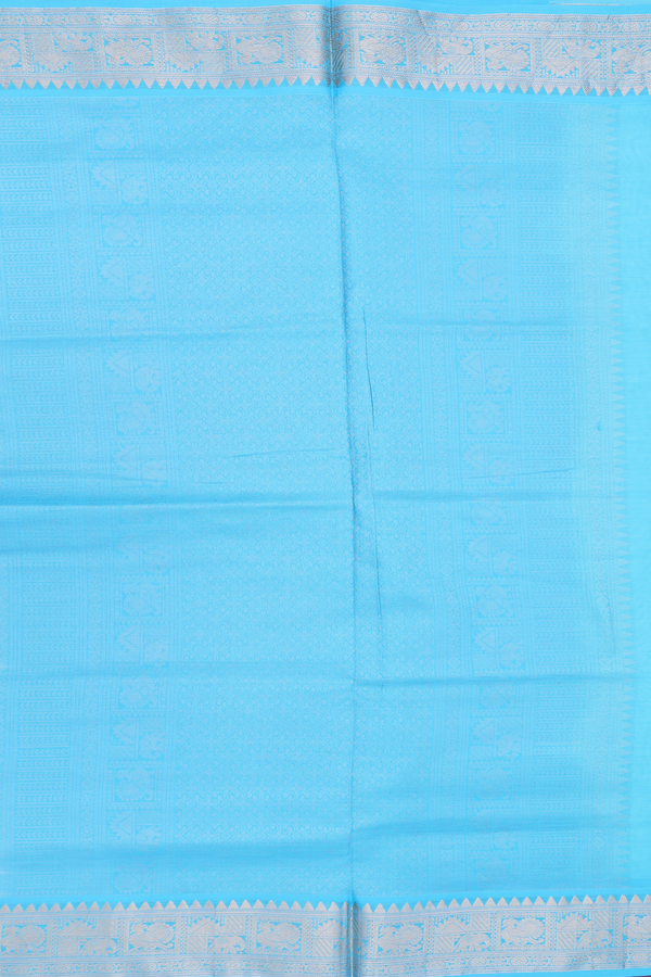 Traditional Silk Cotton Saree White With Malli Moggu Buttas