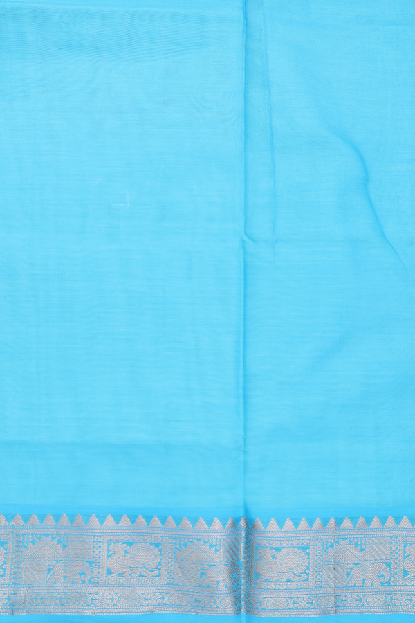 Traditional Silk Cotton Saree White With Malli Moggu Buttas
