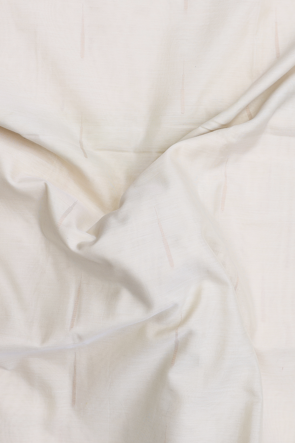 Traditional Silk Cotton Saree White With Malli Moggu Buttas