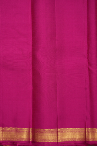 Tree Zari Motifs Hot Pink Kanchipuram Silk Saree