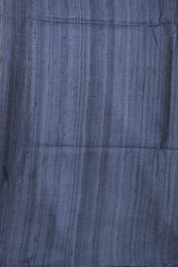 Tussar Madhubani Silk Saree In Aegean Blue With Warli Design