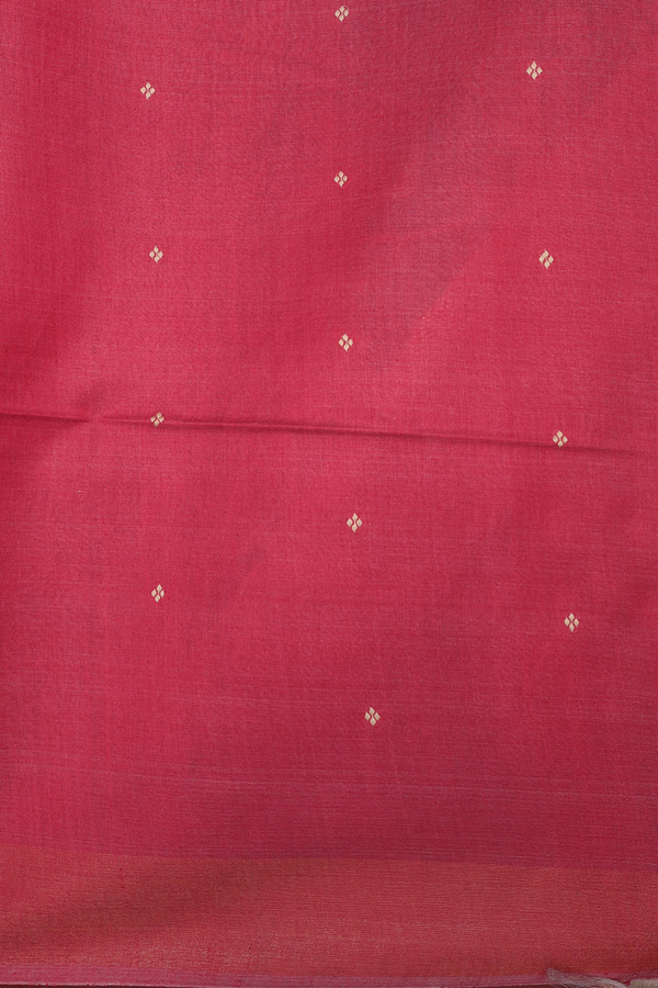 Tussar Silk Saree Cobalt Blue With Floral And Peacock Design