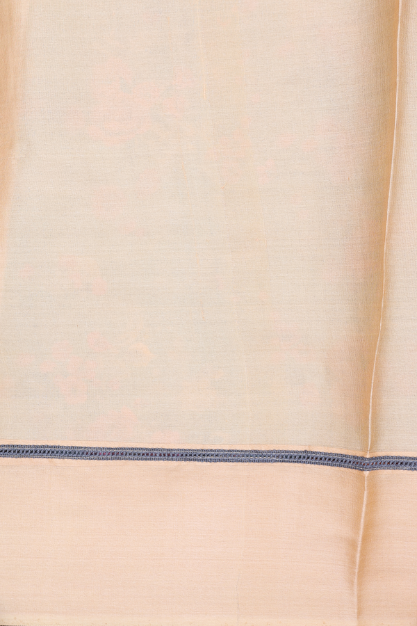 Tussar Silk Saree In Aegean Blue With Floral Printed Design