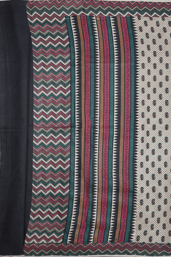 Tussar Silk Saree In Beige With Allover Design