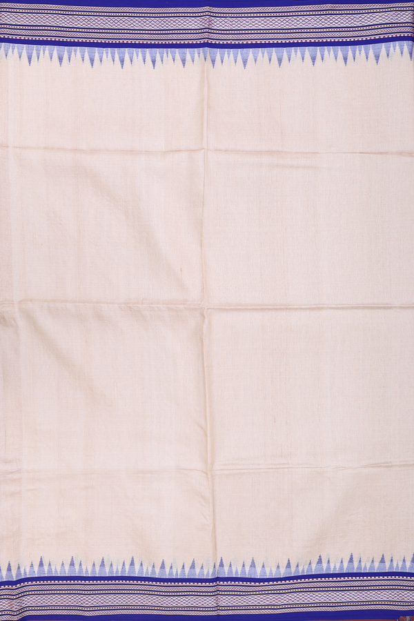 Tussar Silk Saree In Beige With Contrast Border