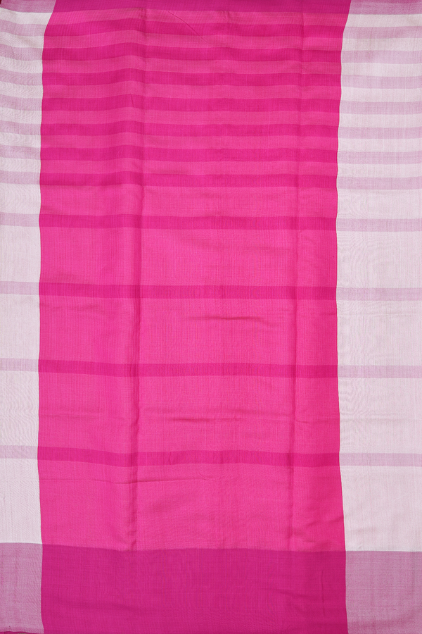 Tussar Silk Saree In Beige With Stripes Design
