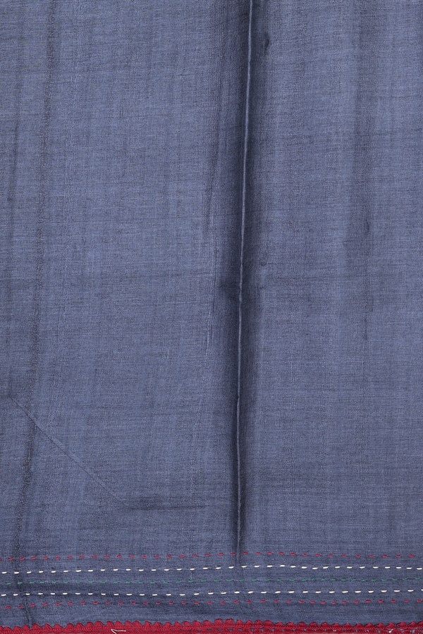 Tussar Silk Saree In Beige With Triangle Design