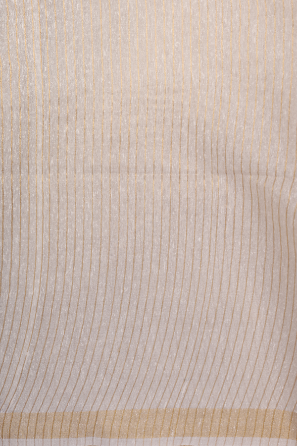 Tussar Silk Saree In Beige With Zari Buttas