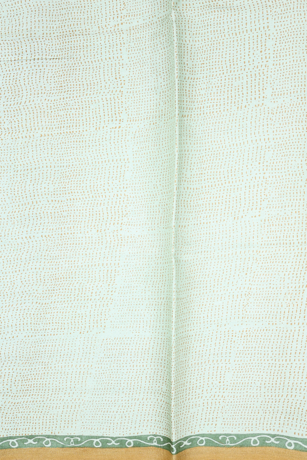 Tussar Silk Saree In Biscuit Color With Leaf Design