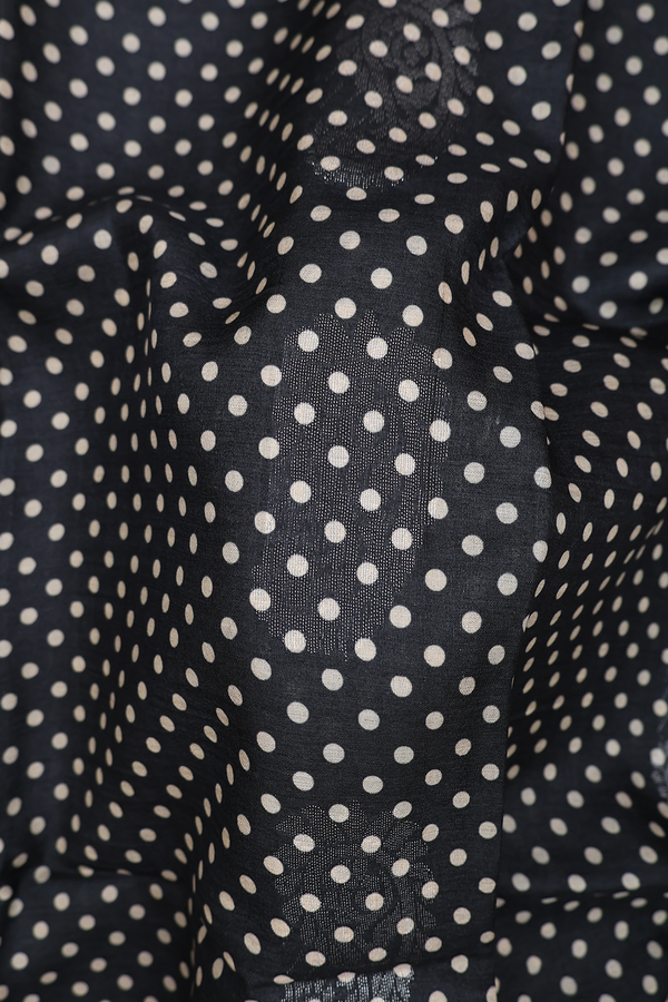 Tussar Silk Saree In Black With Printed Buttas