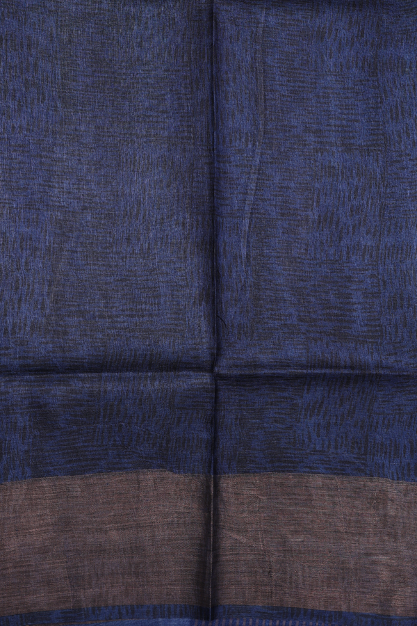 Tussar Silk Saree In Blue With Allover Design