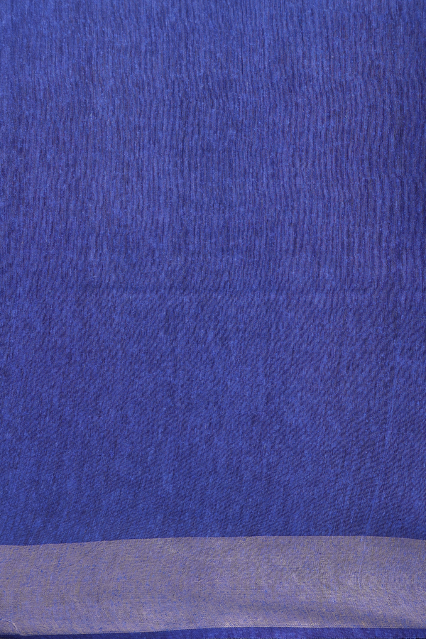 Tussar Silk Saree In Blue With Allover Design