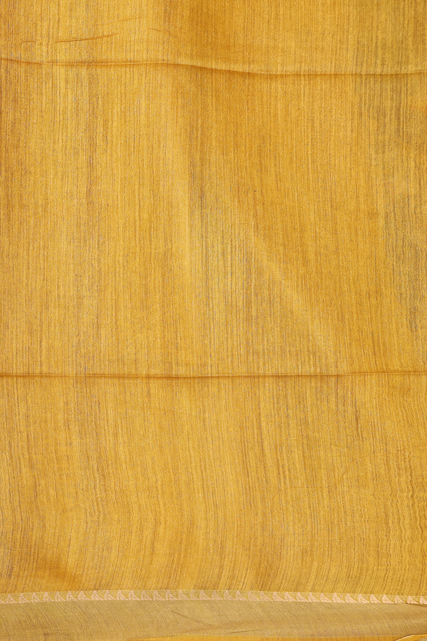 Tussar Silk Saree In Blue With Cow And Floral Printed Design