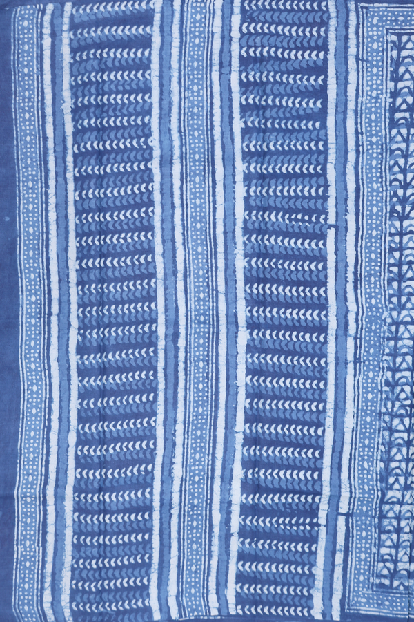 Tussar Silk Saree In Blue With Printed Design