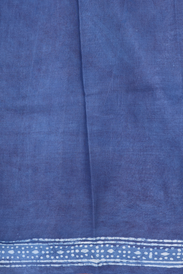 Tussar Silk Saree In Blue With Printed Design