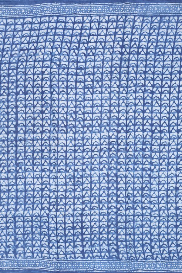 Tussar Silk Saree In Blue With Printed Design