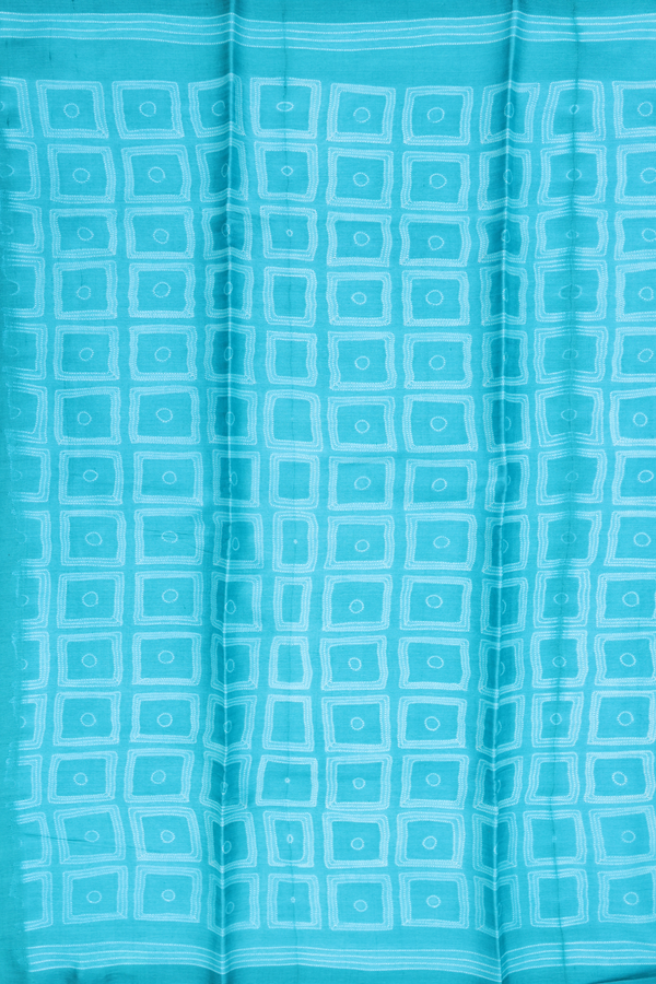 Tussar Silk Saree In Blue With Shibori Design