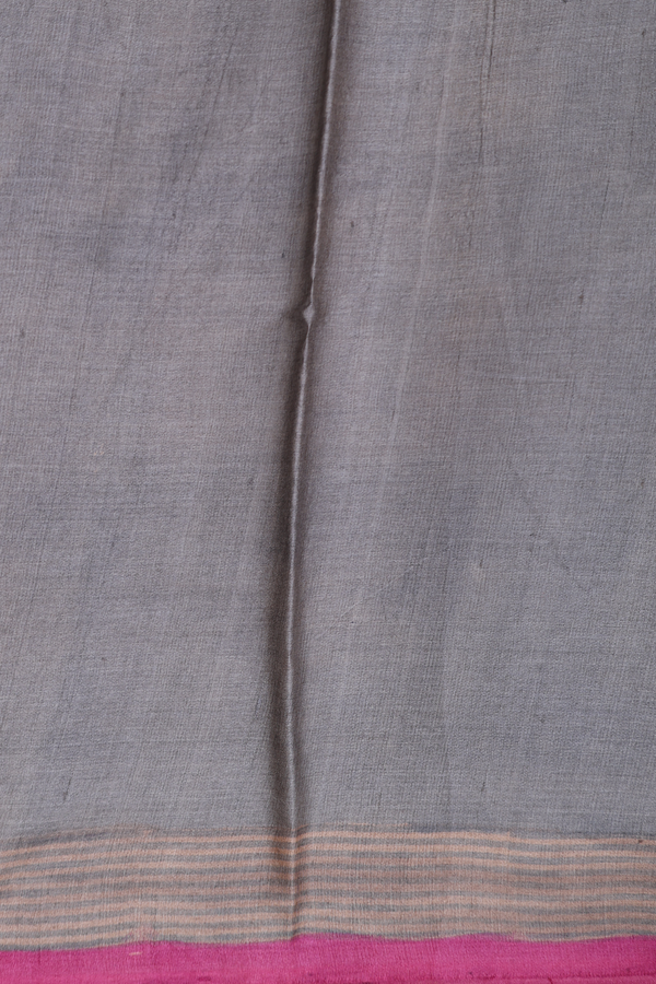 Tussar Silk Saree In Brown With Allover Design