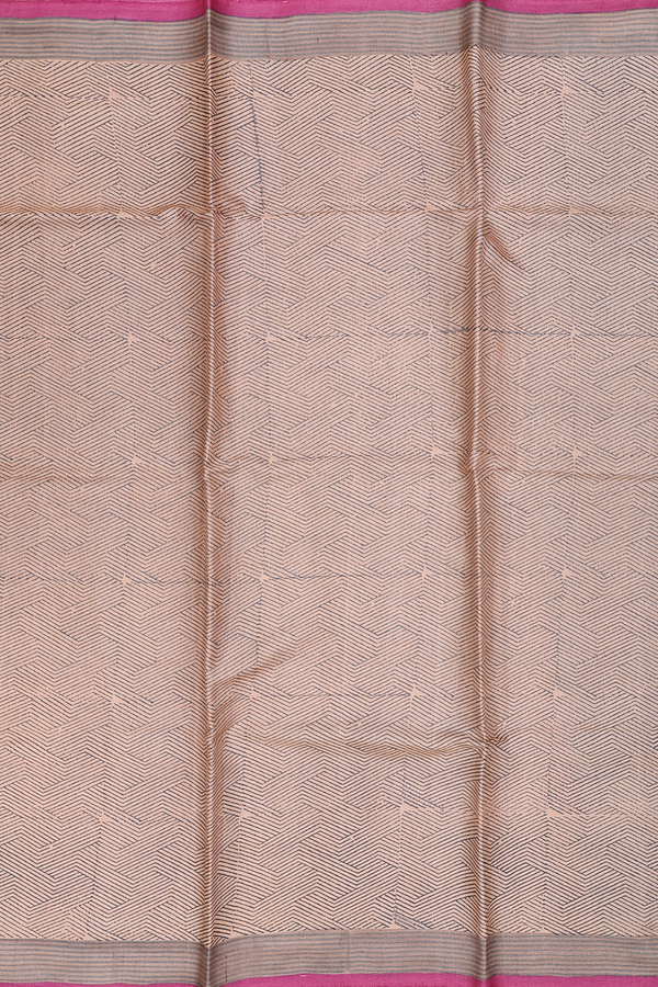 Tussar Silk Saree In Brown With Allover Design