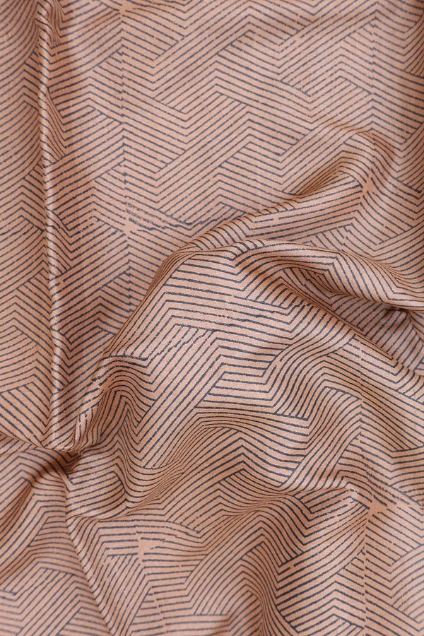 Tussar Silk Saree In Brown With Allover Design