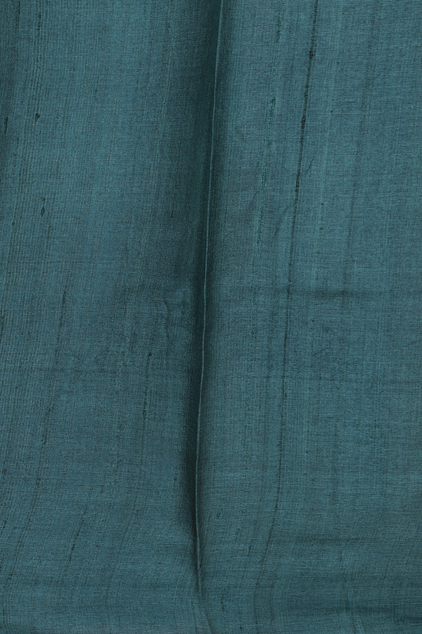 Tussar Silk Saree In Brown With Floral Buttas