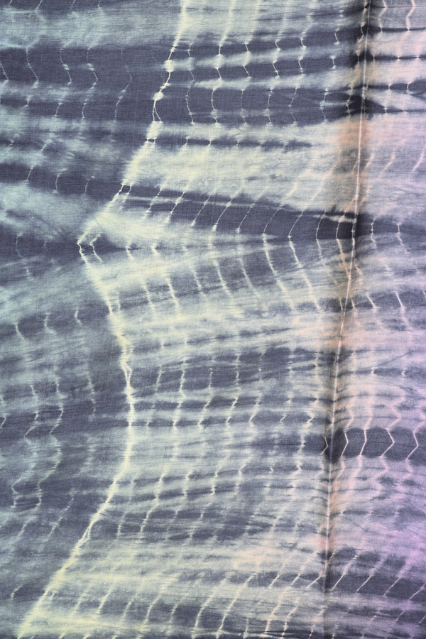 Tussar Silk Saree In Charcoal Grey With Circle Printed Design