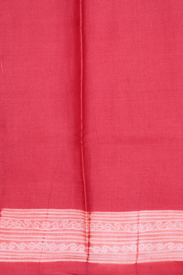Tussar Silk Saree In Charcoal Grey With Floral Design