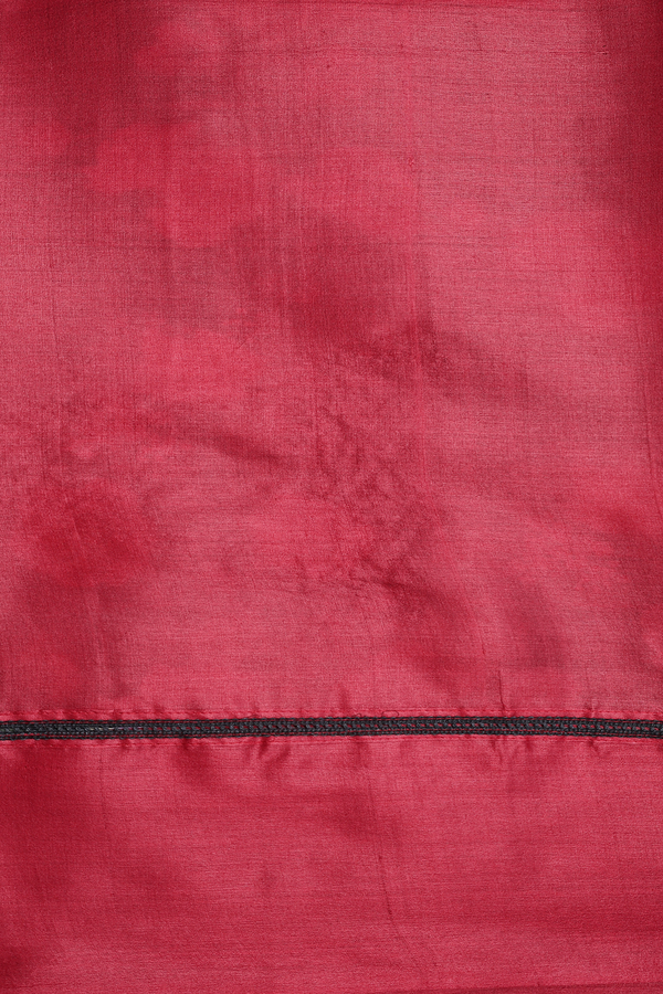 Tussar Silk Saree In Charcoal Grey With Floral Printed Design