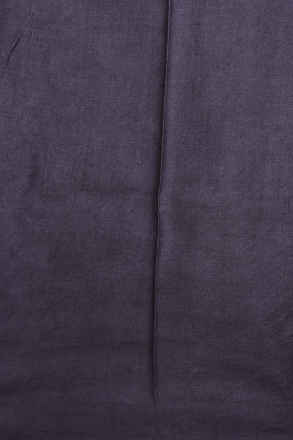 Tussar Silk Saree In Charcoal Grey With Printed Design