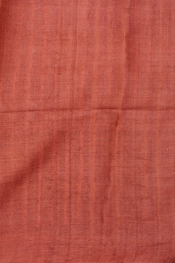 Tussar Silk Saree In Charcoal Grey With Printed Design