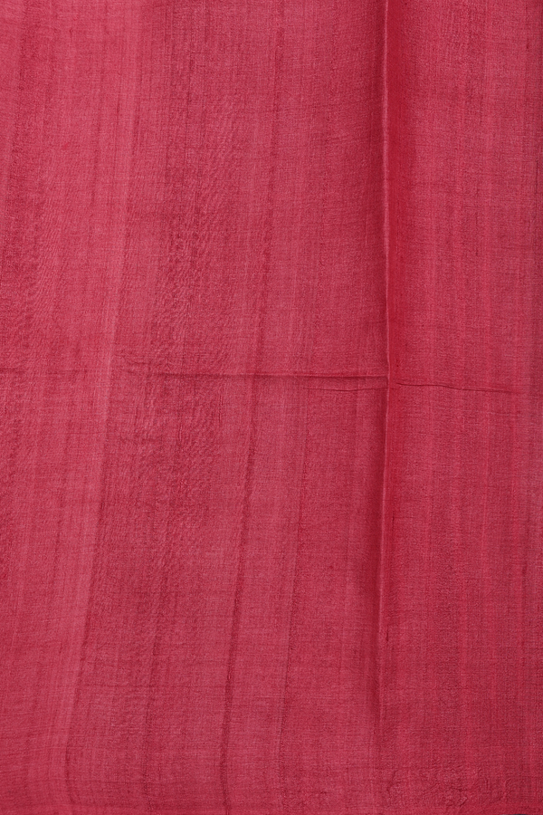 Tussar Silk Saree In Charcoal Grey With Printed Design