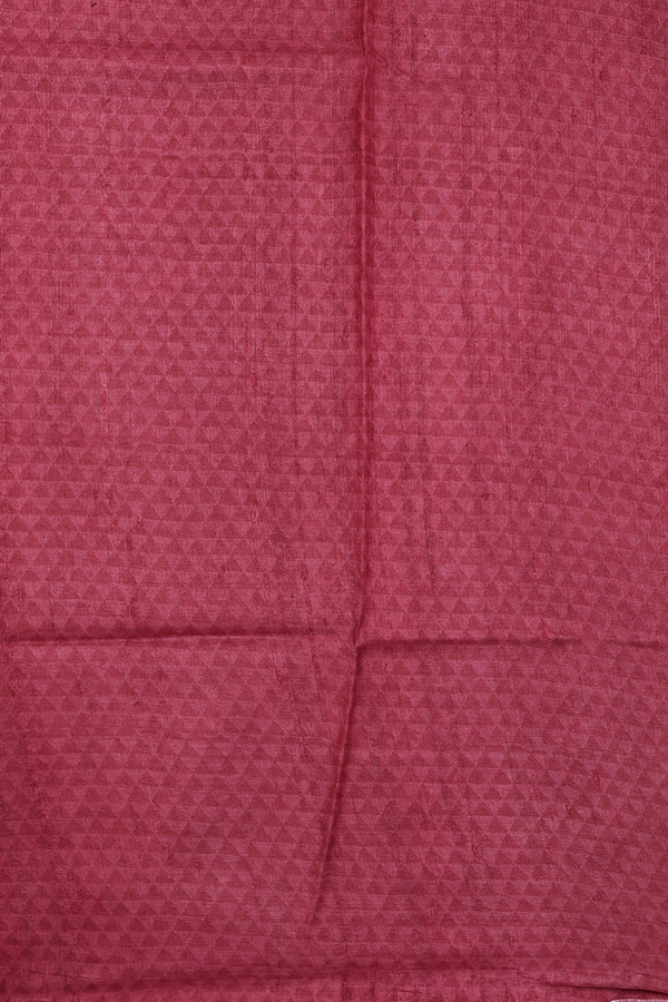 Tussar Silk Saree In Cocoa Brown With Stripes Design