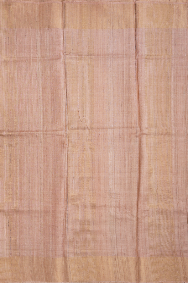 Tussar Silk Saree In Cream Color With Floral Printed Design