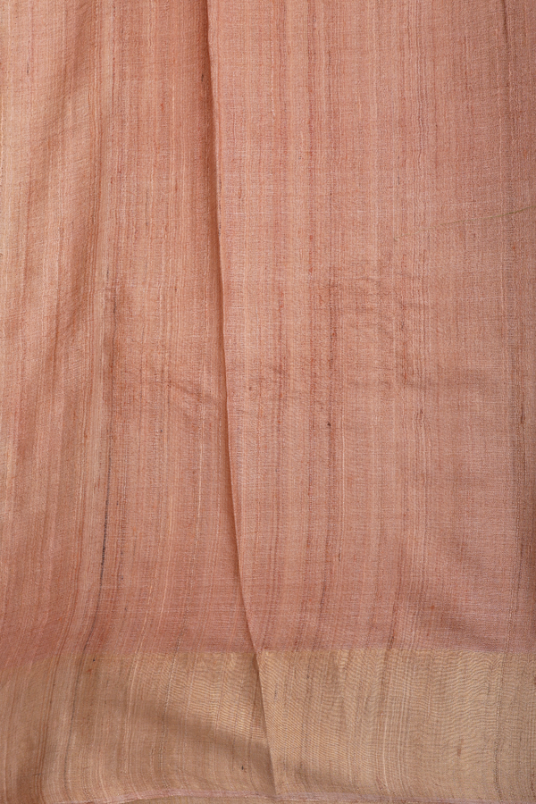 Tussar Silk Saree In Cream Color With Floral Printed Design