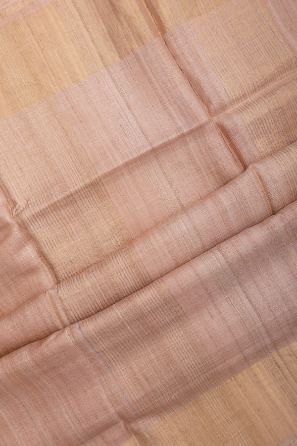 Tussar Silk Saree In Cream Color With Floral Printed Design