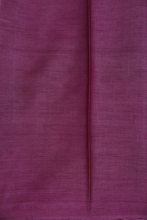 Tussar Silk Saree In Cerulean With Contrast Border