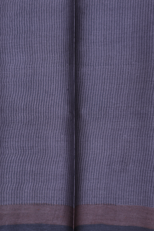 Tussar Silk Saree In Dusty Orange With Floral Design