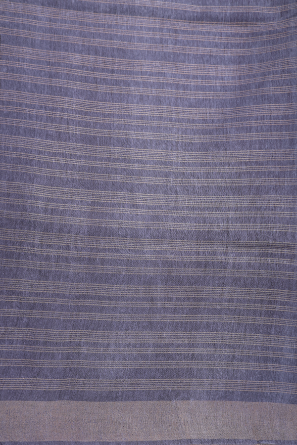 Tussar Silk Saree In Dusty Red With Stripes Design