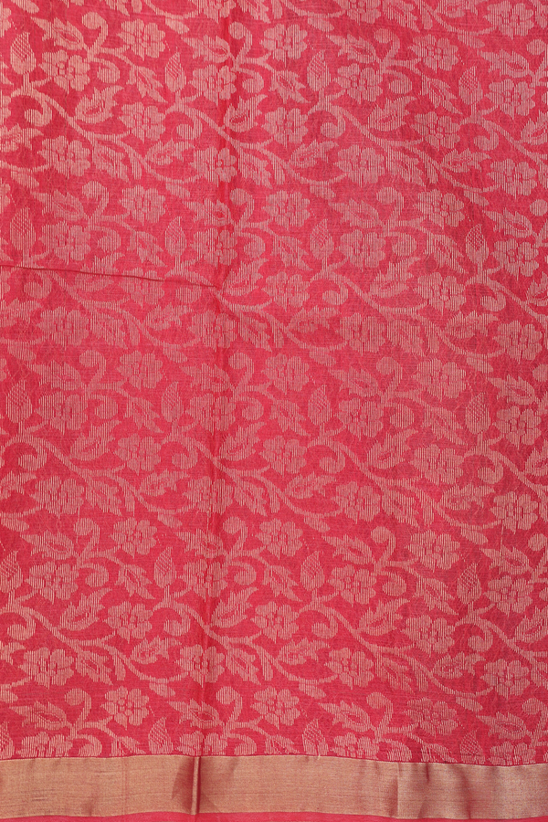 Tussar Silk Saree In Fern Green With Floral Motifs