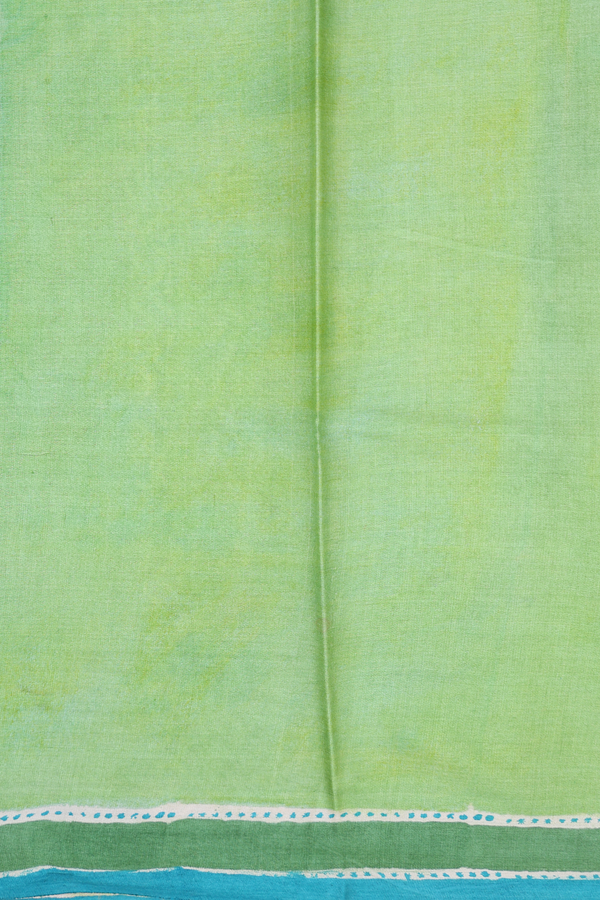 Tussar Silk Saree In Fern Green With Stripes Design