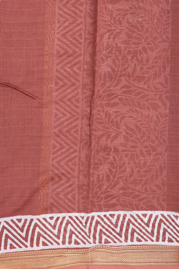 Tussar Silk Saree In Forest Green With Tree Design