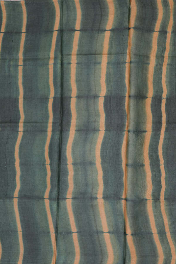 Tussar Silk Saree In Ginger Orange With Printed Buttas